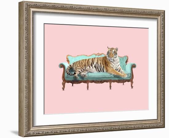 Lazy Tiger-Robert Farkas-Framed Art Print