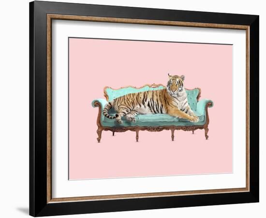 Lazy Tiger-Robert Farkas-Framed Art Print