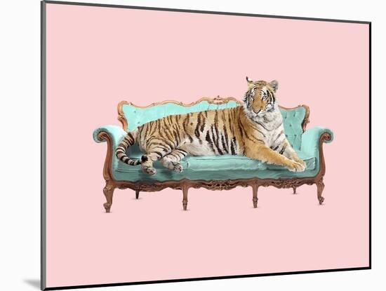 Lazy Tiger-Robert Farkas-Mounted Art Print