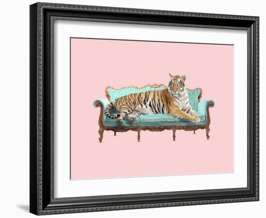 Lazy Tiger-Robert Farkas-Framed Art Print