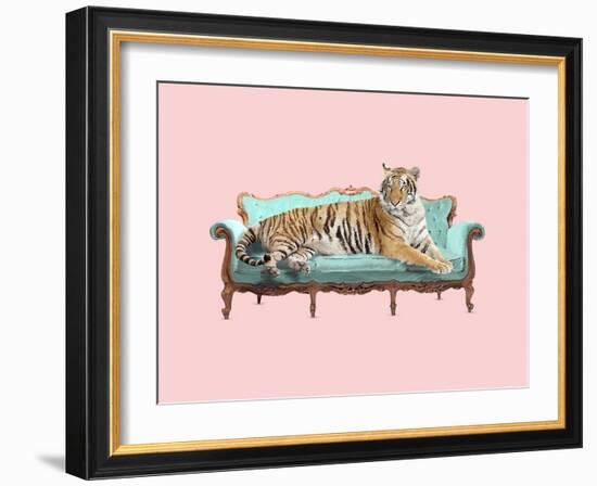 Lazy Tiger-Robert Farkas-Framed Art Print