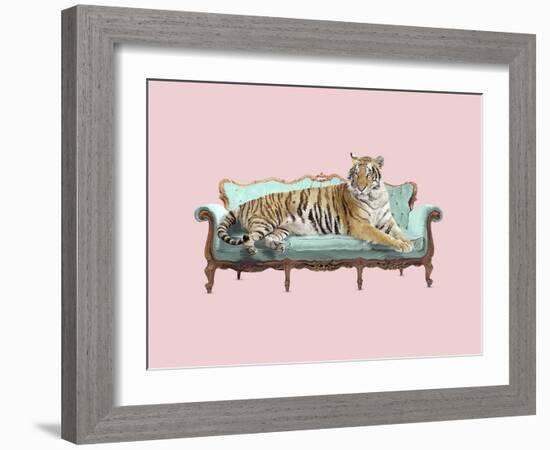 Lazy Tiger-Robert Farkas-Framed Giclee Print