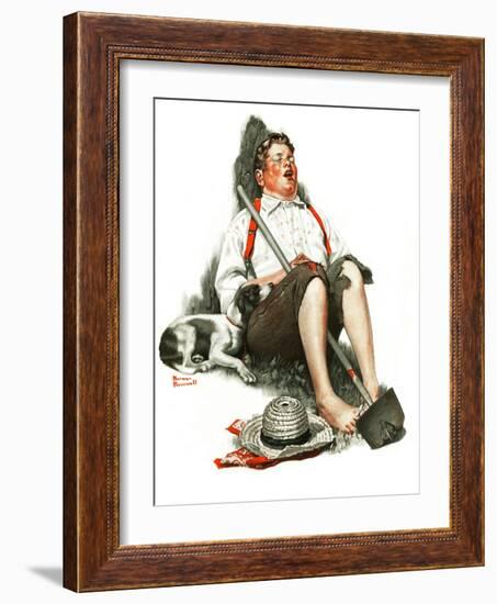 "Lazybones", September 6,1919-Norman Rockwell-Framed Giclee Print