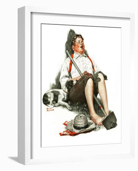 "Lazybones", September 6,1919-Norman Rockwell-Framed Giclee Print