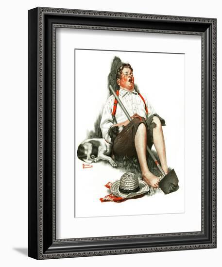 "Lazybones", September 6,1919-Norman Rockwell-Framed Giclee Print