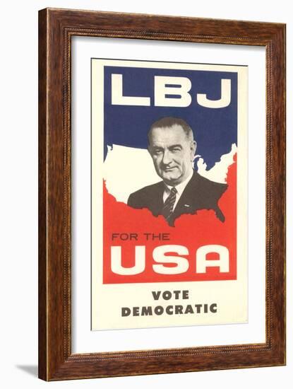 LBJ, Vote Democratic Election Poster-null-Framed Art Print