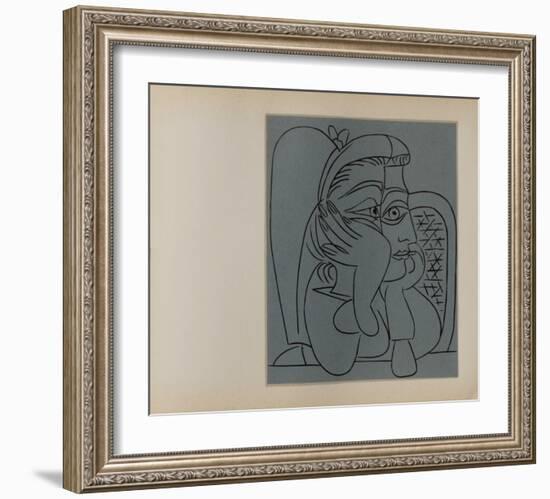 LC - Femme accoudée-Pablo Picasso-Framed Premium Edition