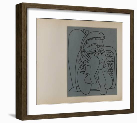 LC - Femme accoudée-Pablo Picasso-Framed Premium Edition