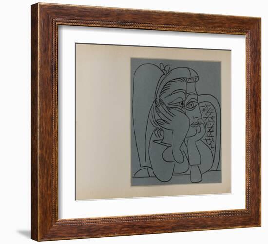 LC - Femme accoudée-Pablo Picasso-Framed Premium Edition