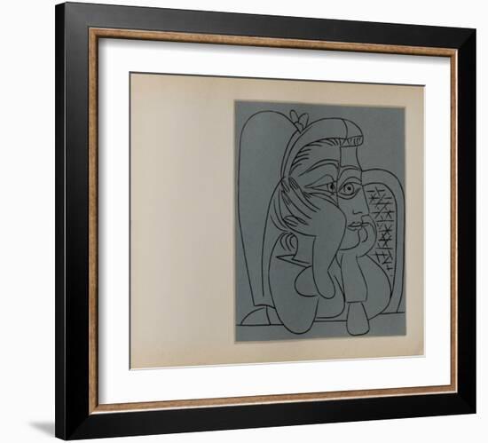 LC - Femme accoudée-Pablo Picasso-Framed Premium Edition