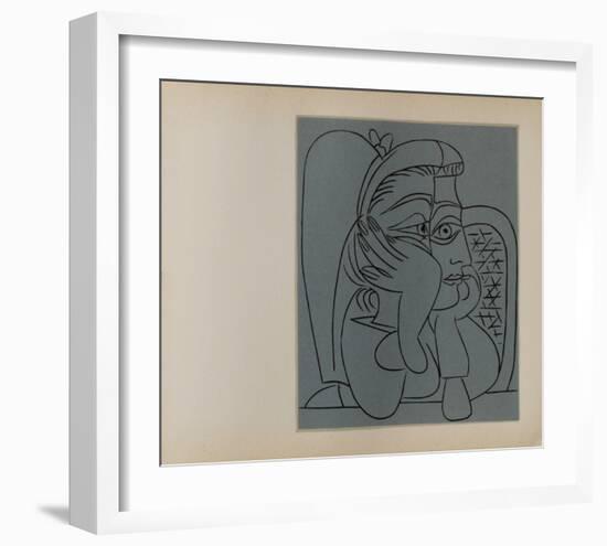 LC - Femme accoudée-Pablo Picasso-Framed Premium Edition