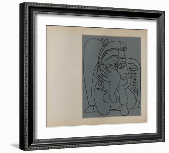 LC - Femme accoudée-Pablo Picasso-Framed Premium Edition