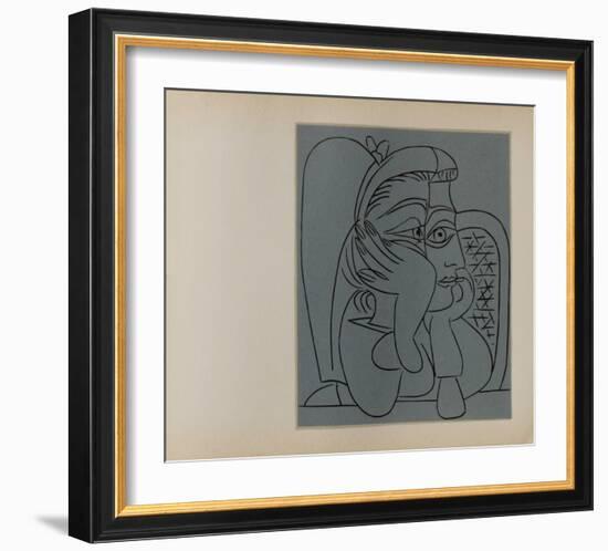 LC - Femme accoudée-Pablo Picasso-Framed Premium Edition