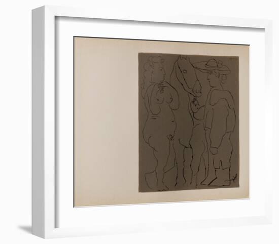 LC - Picador femme et cheval-Pablo Picasso-Framed Collectable Print