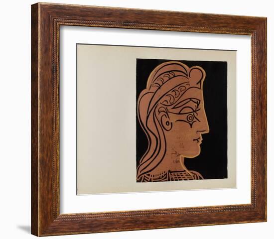 LC - Tête de femme de profil-Pablo Picasso-Framed Premium Edition