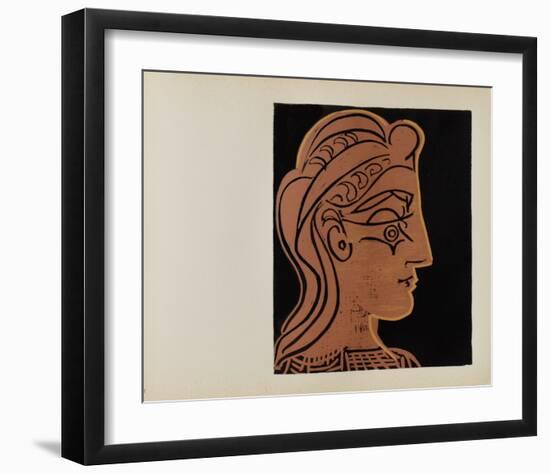 LC - Tête de femme de profil-Pablo Picasso-Framed Premium Edition