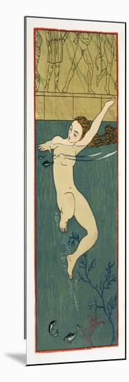 Le Bain, Illustration from Les Chansons De Bilitis, by Pierre Louys, Pub. 1922 (Pochoir Print)-Georges Barbier-Mounted Giclee Print