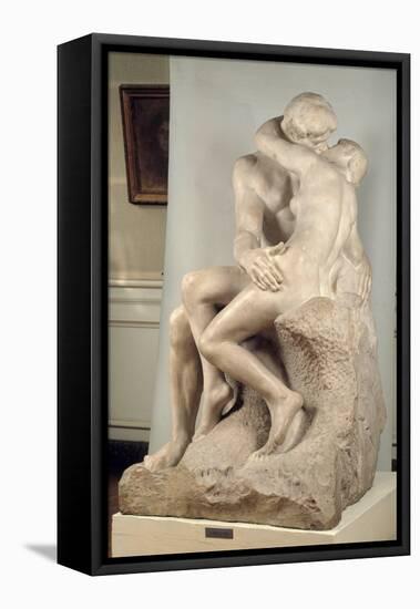 Le Baiser Sculpture En Marble by Auguste Rodin (1840-1917), 1886. Paris, Musee Rodin.-Auguste Rodin-Framed Premier Image Canvas