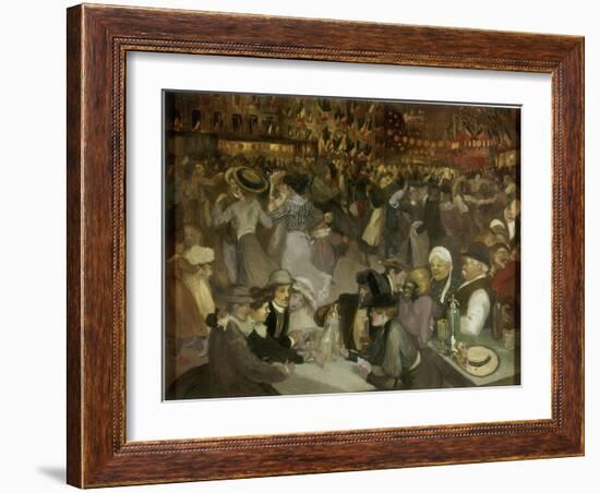 Le bal du 14 juillet-Théophile Alexandre Steinlen-Framed Giclee Print