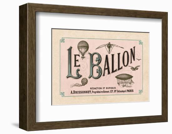 Le Ballon, ca. 1883-Vintage Reproduction-Framed Art Print