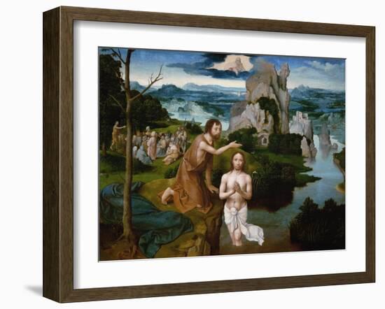 Le Bapteme Du Christ (Detail). Peinture De Joachim Patinir (Patinier, Patenier)(1480-1524), 1515. H-Joachim Patinir-Framed Giclee Print