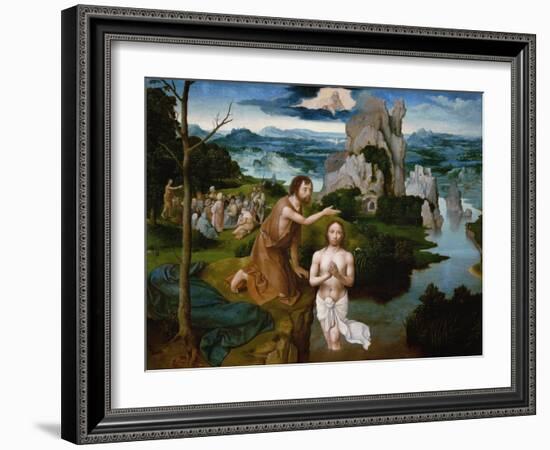 Le Bapteme Du Christ (Detail). Peinture De Joachim Patinir (Patinier, Patenier)(1480-1524), 1515. H-Joachim Patinir-Framed Giclee Print