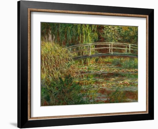 Le bassin au nympheas; harmonie rose (The water lily pond; pink harmony) Oil on canvas, 1900.-Claude Monet-Framed Giclee Print