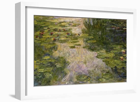 Le Bassin Aux Nymphéas, 1917-1919-Claude Monet-Framed Giclee Print
