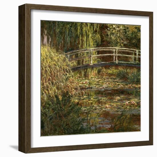 Le Bassin Aux Nympheas: Harmonie Rose-Claude Monet-Framed Giclee Print