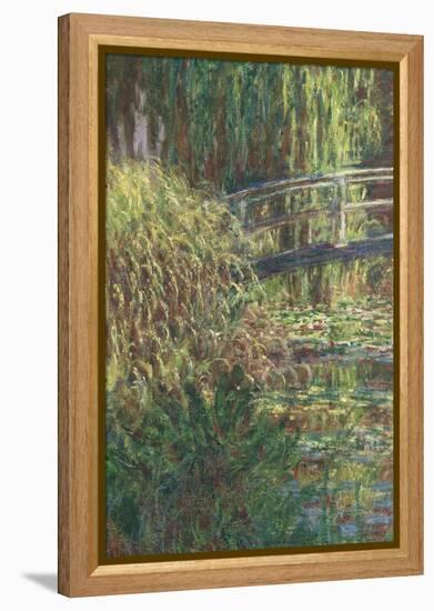 Le Bassin aux nymphéas : harmonie rose-Claude Monet-Framed Premier Image Canvas