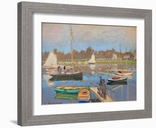 Le Bassin D'argenteuil, 1874 (Oil on Canvas)-Claude Monet-Framed Giclee Print