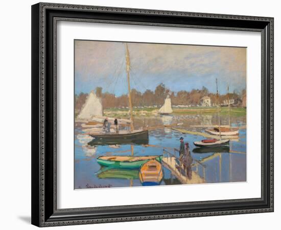 Le Bassin D'argenteuil, 1874 (Oil on Canvas)-Claude Monet-Framed Giclee Print