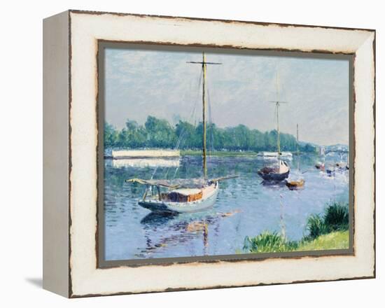 Le bassin d'Argenteuil. 1882-Gustave Caillebotte-Framed Premier Image Canvas