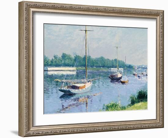 Le bassin d'Argenteuil. 1882-Gustave Caillebotte-Framed Giclee Print