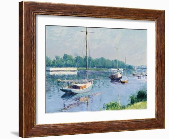 Le bassin d'Argenteuil. 1882-Gustave Caillebotte-Framed Giclee Print