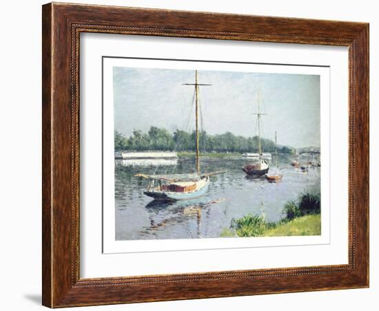 Le Bassin D'Argenteuil, C.1882-Gustave Caillebotte-Framed Giclee Print