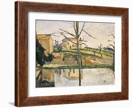 Le Bassin Du Jas de Bouffan, circa 1878-Paul Cézanne-Framed Giclee Print