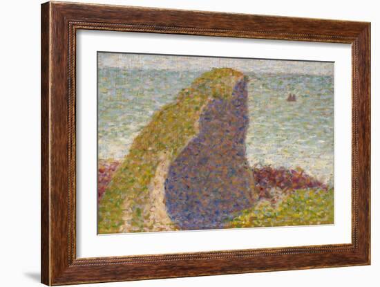 Le Bec Du Hoc, Grandcamp (Stud), 1885-Georges Seurat-Framed Giclee Print