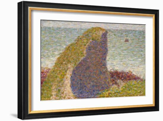 Le Bec Du Hoc, Grandcamp (Stud), 1885-Georges Seurat-Framed Giclee Print