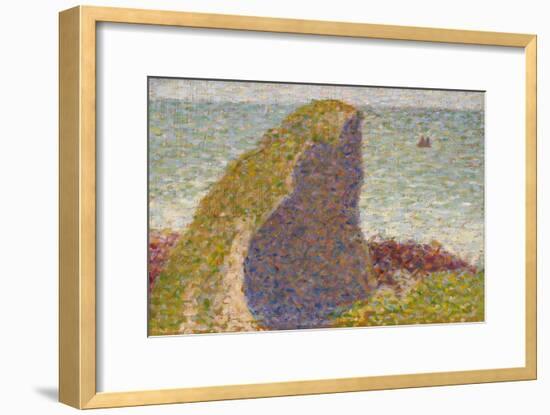 Le Bec Du Hoc, Grandcamp (Stud), 1885-Georges Seurat-Framed Giclee Print