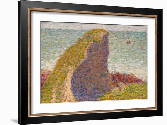 Le Bec Du Hoc, Grandcamp (Study)-Georges Seurat-Framed Giclee Print