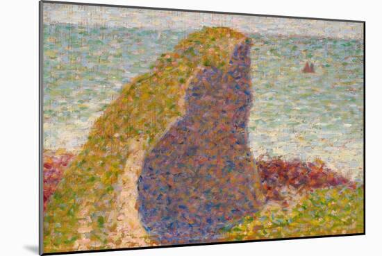 Le Bec Du Hoc, Grandcamp (Study)-Georges Seurat-Mounted Giclee Print