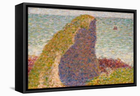 Le Bec Du Hoc, Grandcamp (Study)-Georges Seurat-Framed Premier Image Canvas