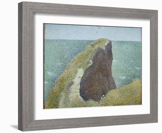 Le Bec Du Hoc, Grandcamp-Georges Seurat-Framed Giclee Print