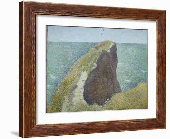 Le Bec Du Hoc, Grandcamp-Georges Seurat-Framed Giclee Print