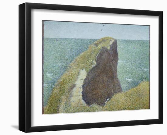 Le Bec Du Hoc, Grandcamp-Georges Seurat-Framed Giclee Print