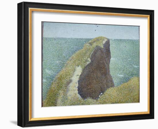 Le Bec Du Hoc, Grandcamp-Georges Seurat-Framed Giclee Print