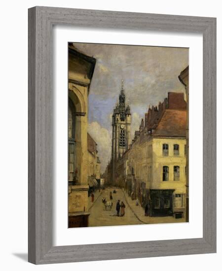 Le Beffroi De Douai, 1871-Jean-Baptiste-Camille Corot-Framed Giclee Print