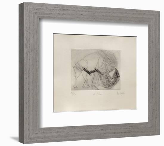 Le Bison-Jean Messagier-Framed Collectable Print