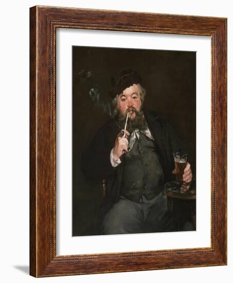 Le Bon Bock, 1873 (Oil on Canvas)-Edouard Manet-Framed Giclee Print